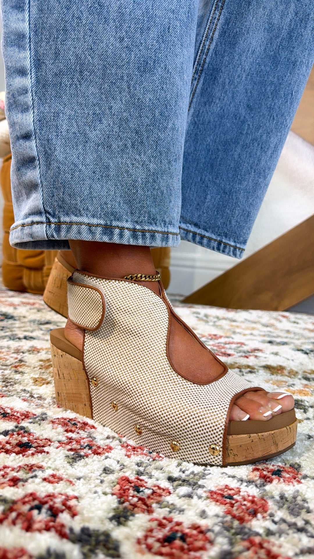 Amber Meadow Cushion Sandal, Bourbon Combo