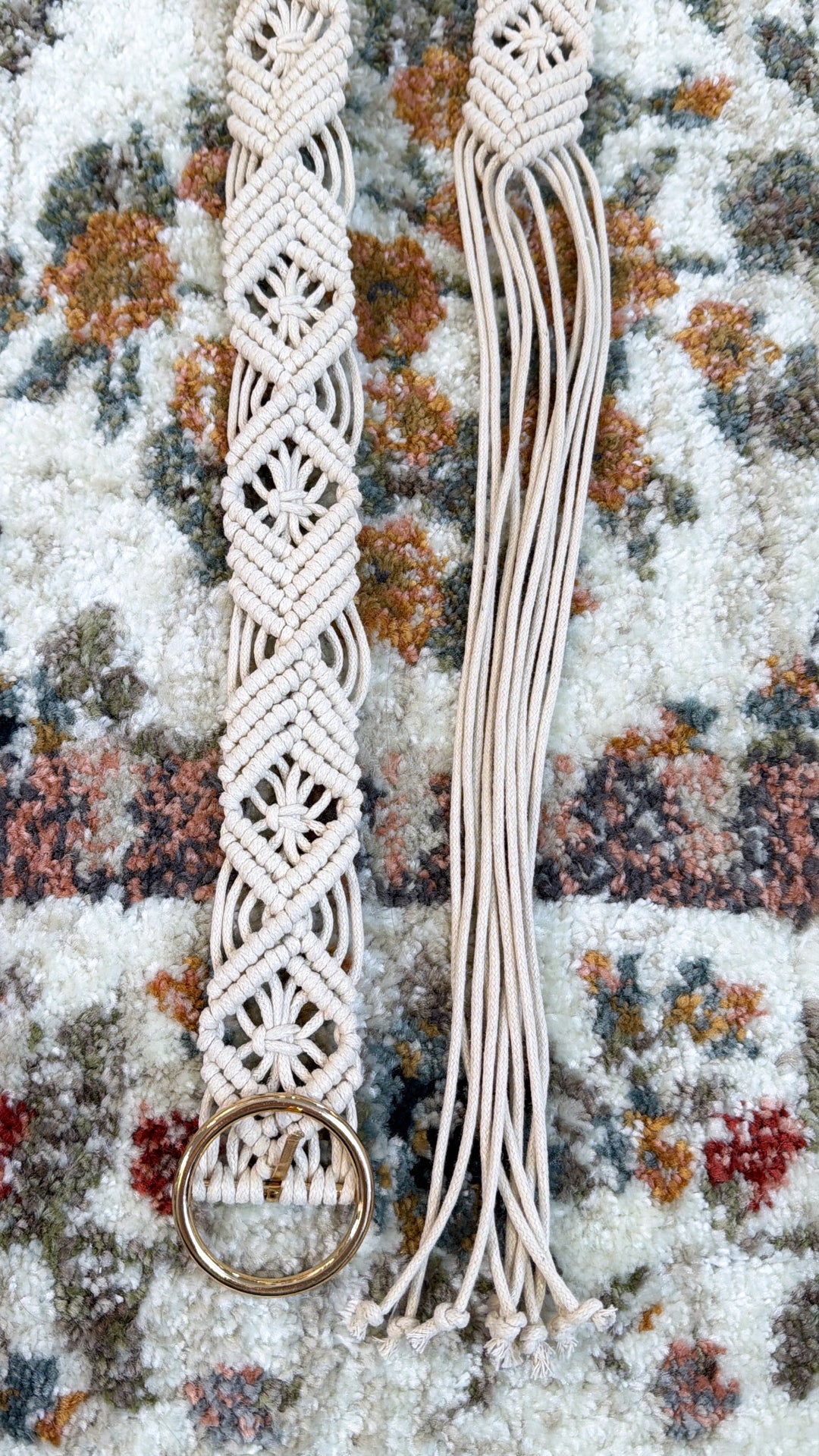 Gold Buckle Braided Belt