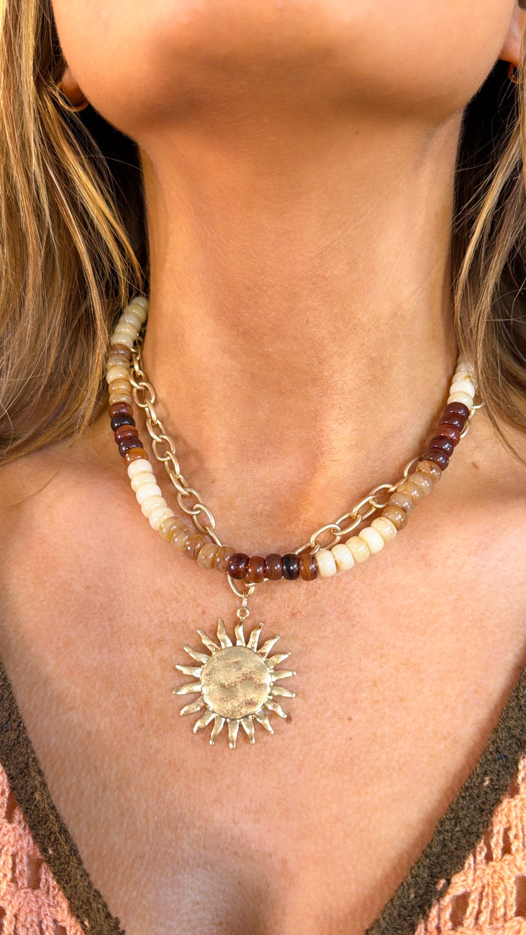 Roasted Sun Layered Necklace
