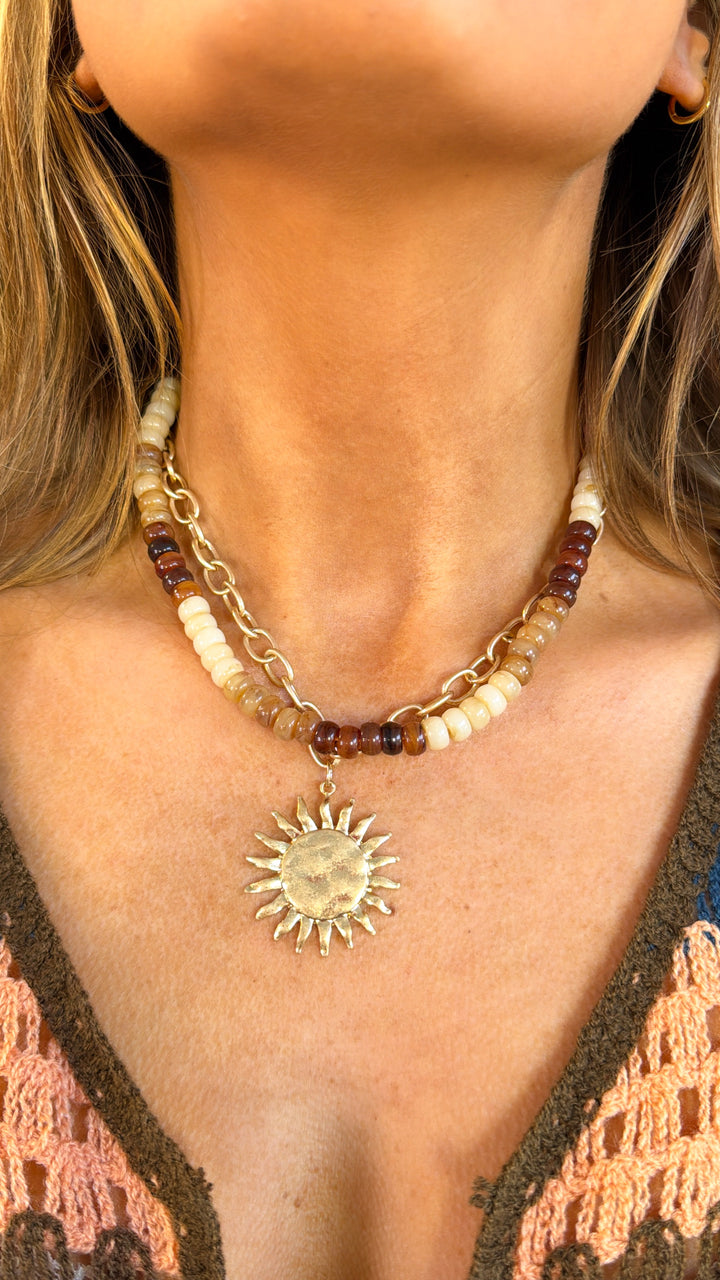 Roasted Sun Layered Necklace