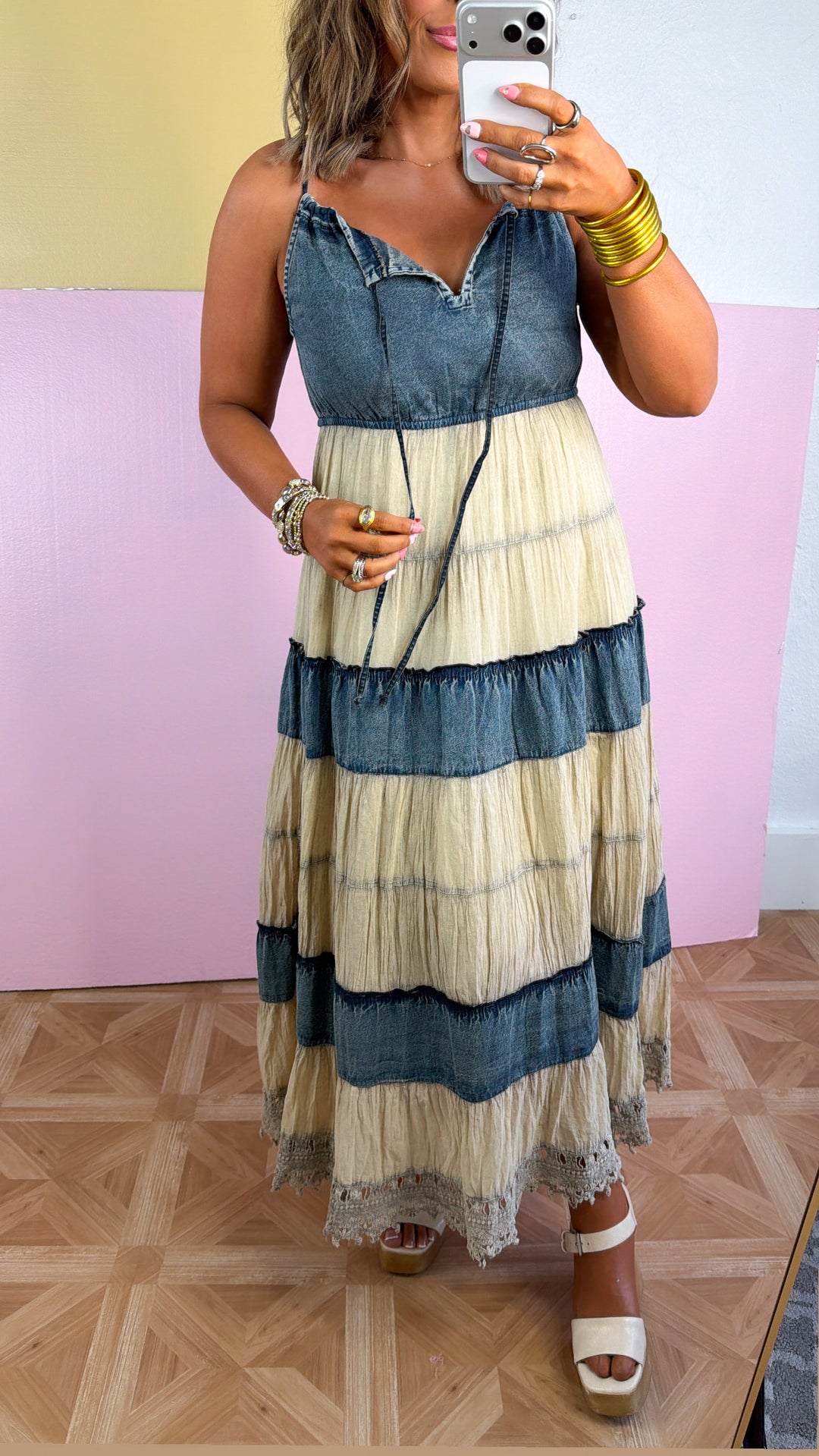 denim and supply maxi dress Z Supply Leonora Indigo Midi Dress Classic Indigo / S