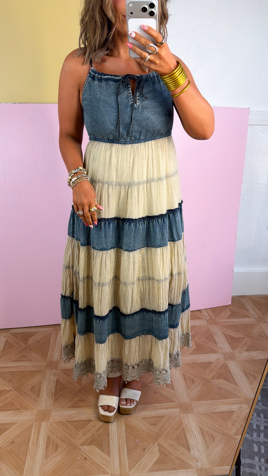 Denim Days Maxi dress, Latte