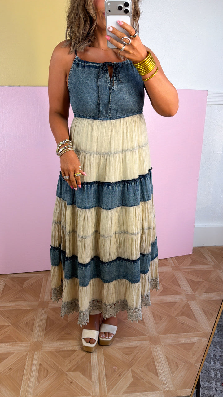 Denim Days Maxi dress, Latte
