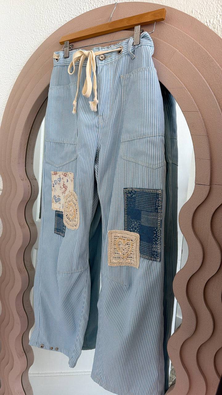 Denim Skies Striped Pants, Denim Stripe