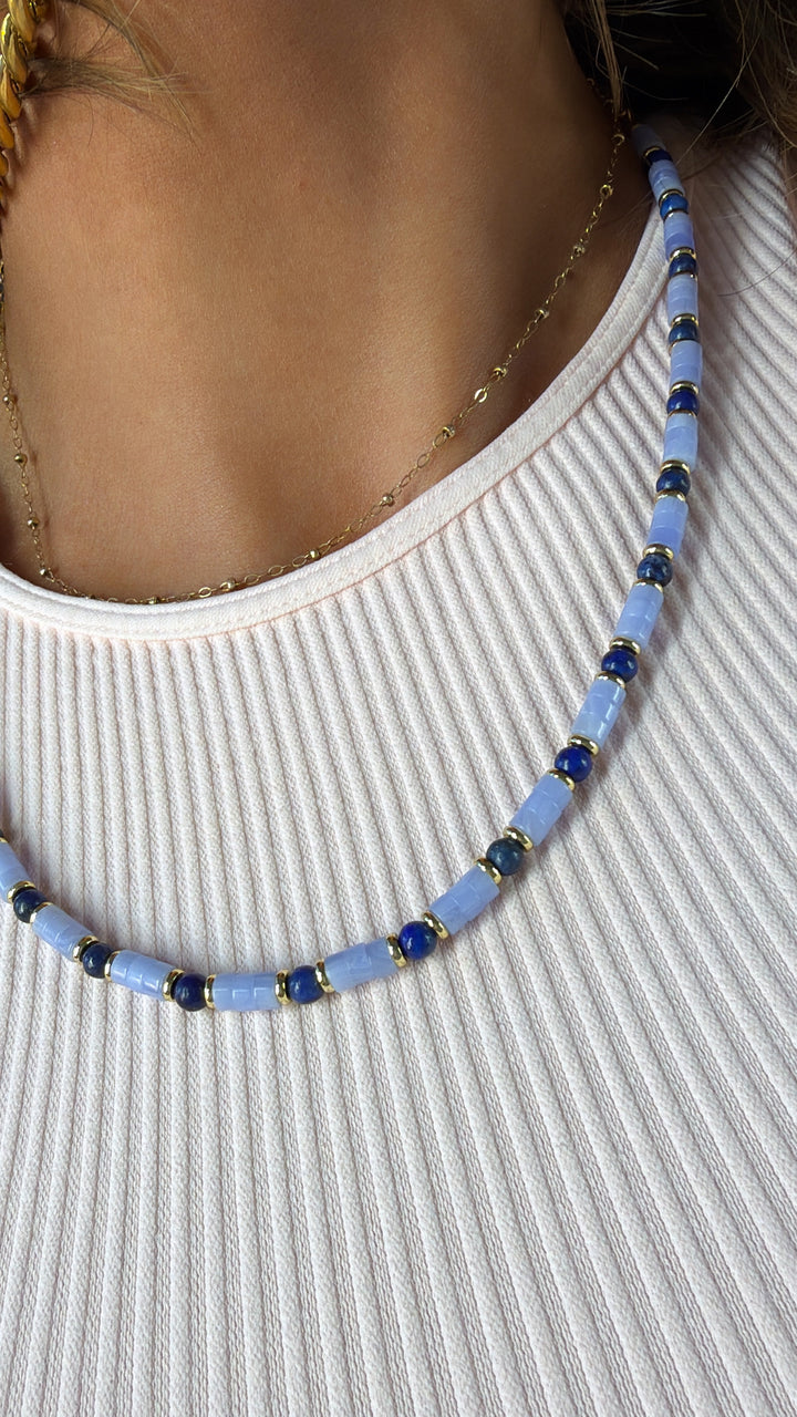 Treasure Jewels: Light Blue Gemstone Necklace
