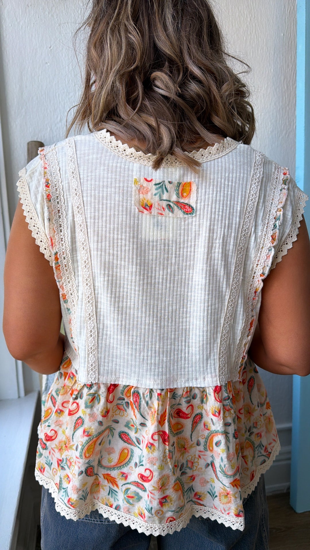 Bloomline Sleeveless Top, Natural