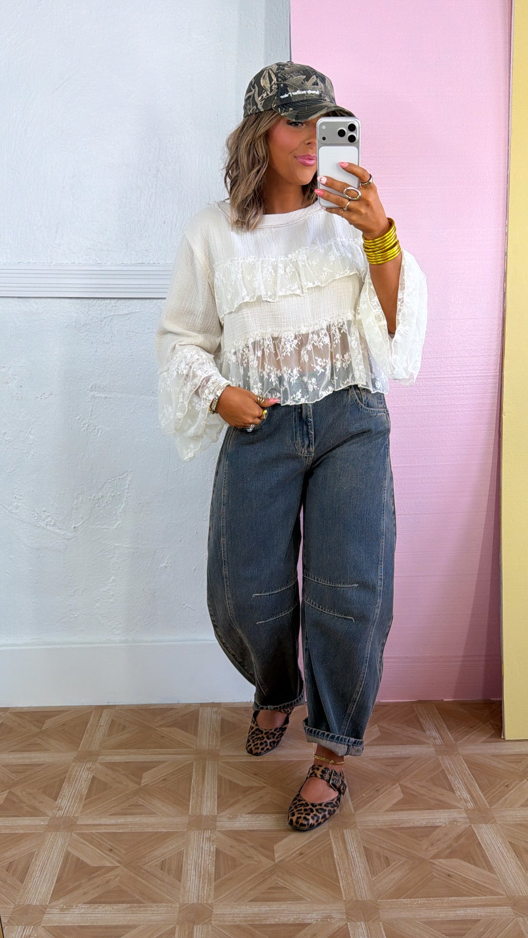 The Curve Barrel Jeans, Dark Denim