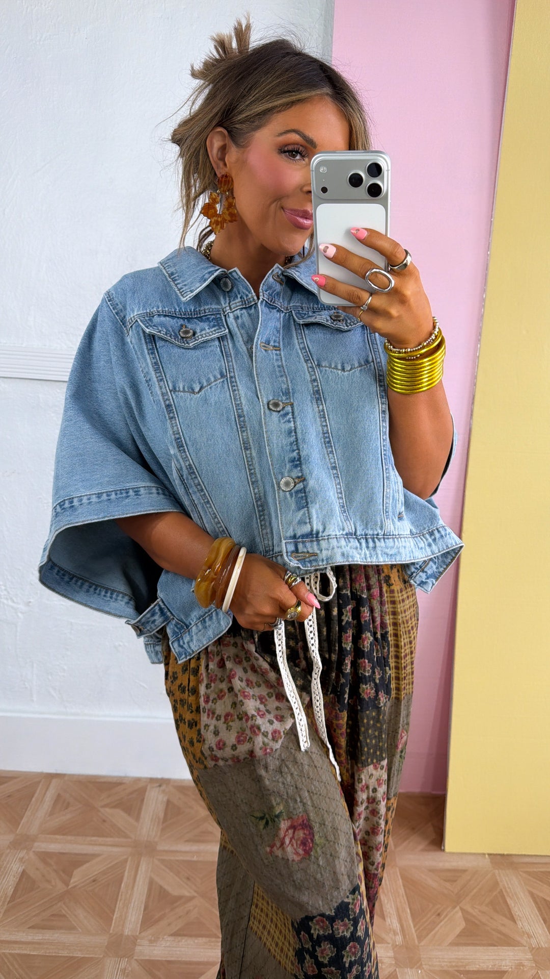 Poncho Dreams Pullover, Denim