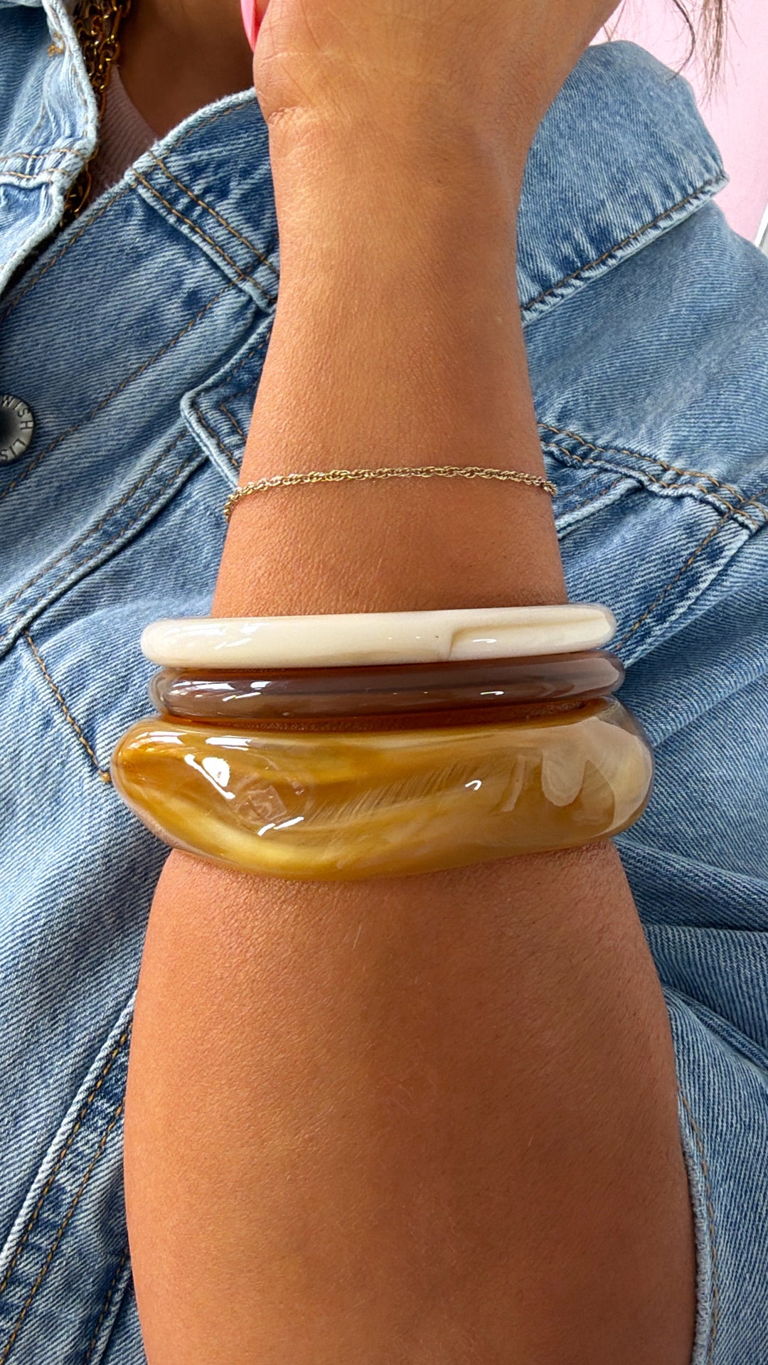 Tortoise Layered Bracelet Stack