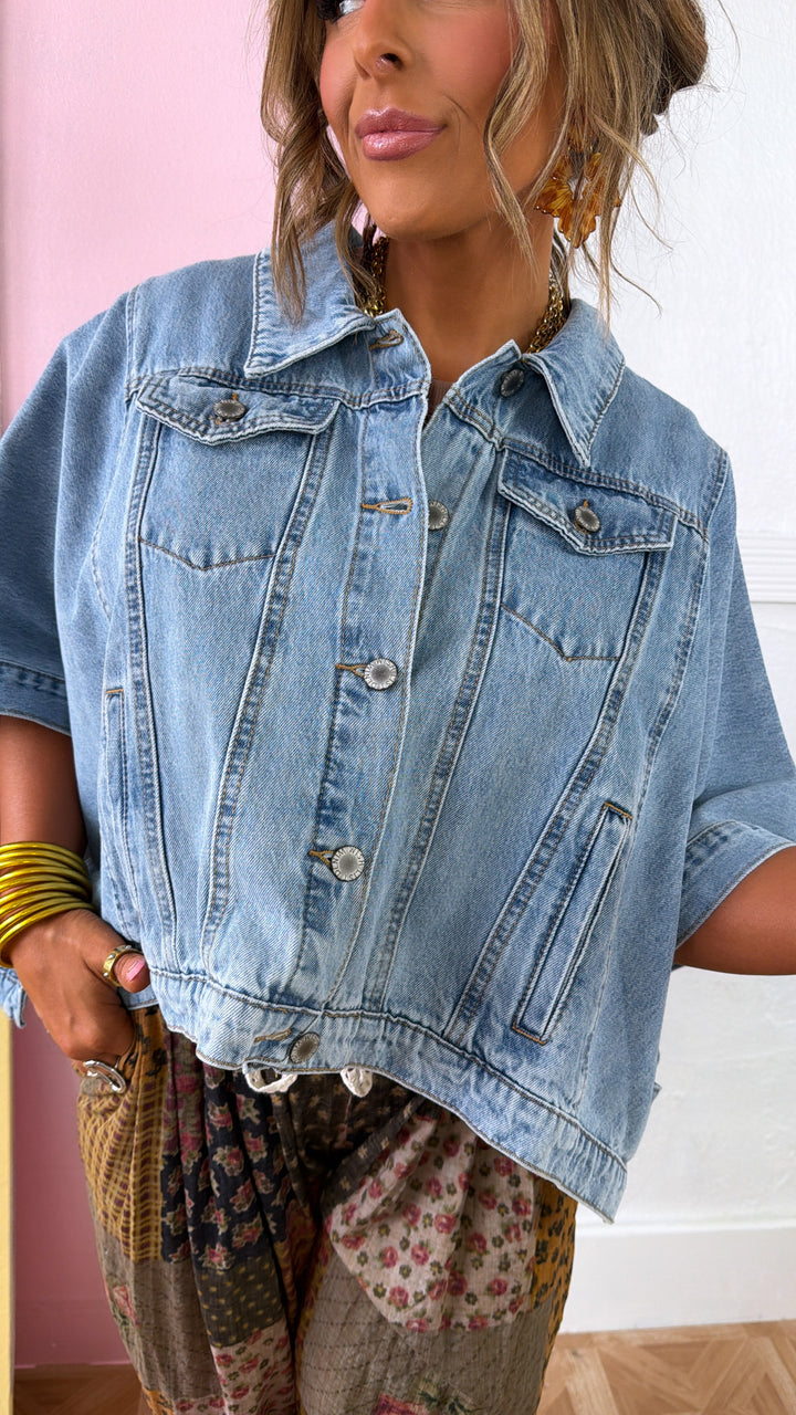 Poncho Dreams Pullover, Denim