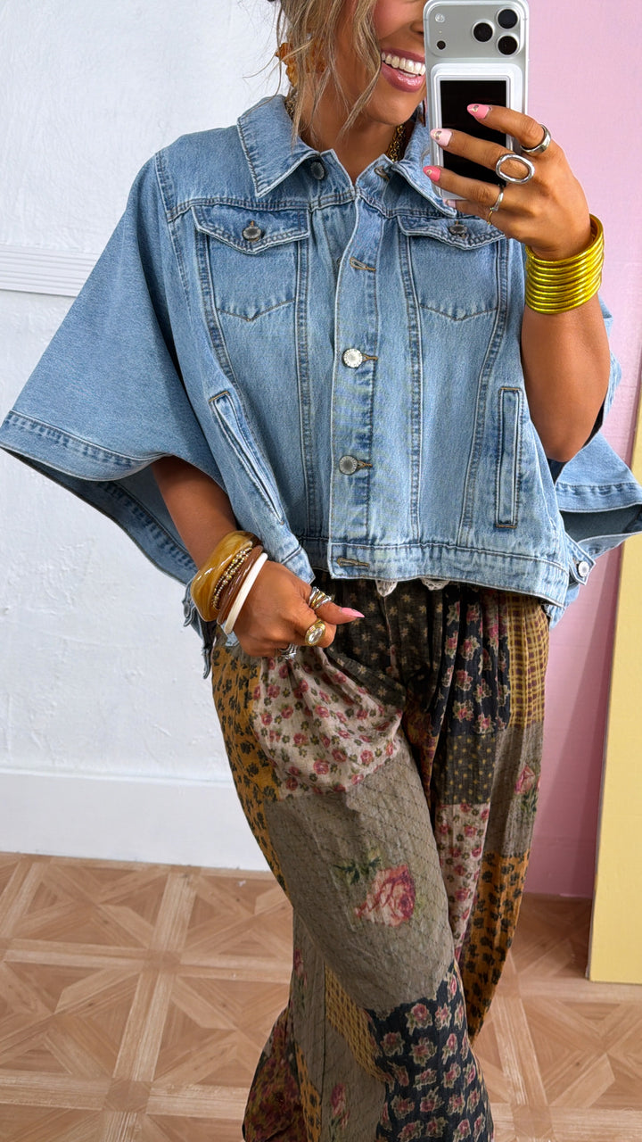 Poncho Dreams Pullover, Denim