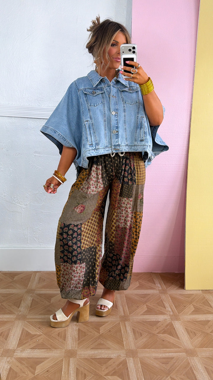 Poncho Dreams Pullover, Denim