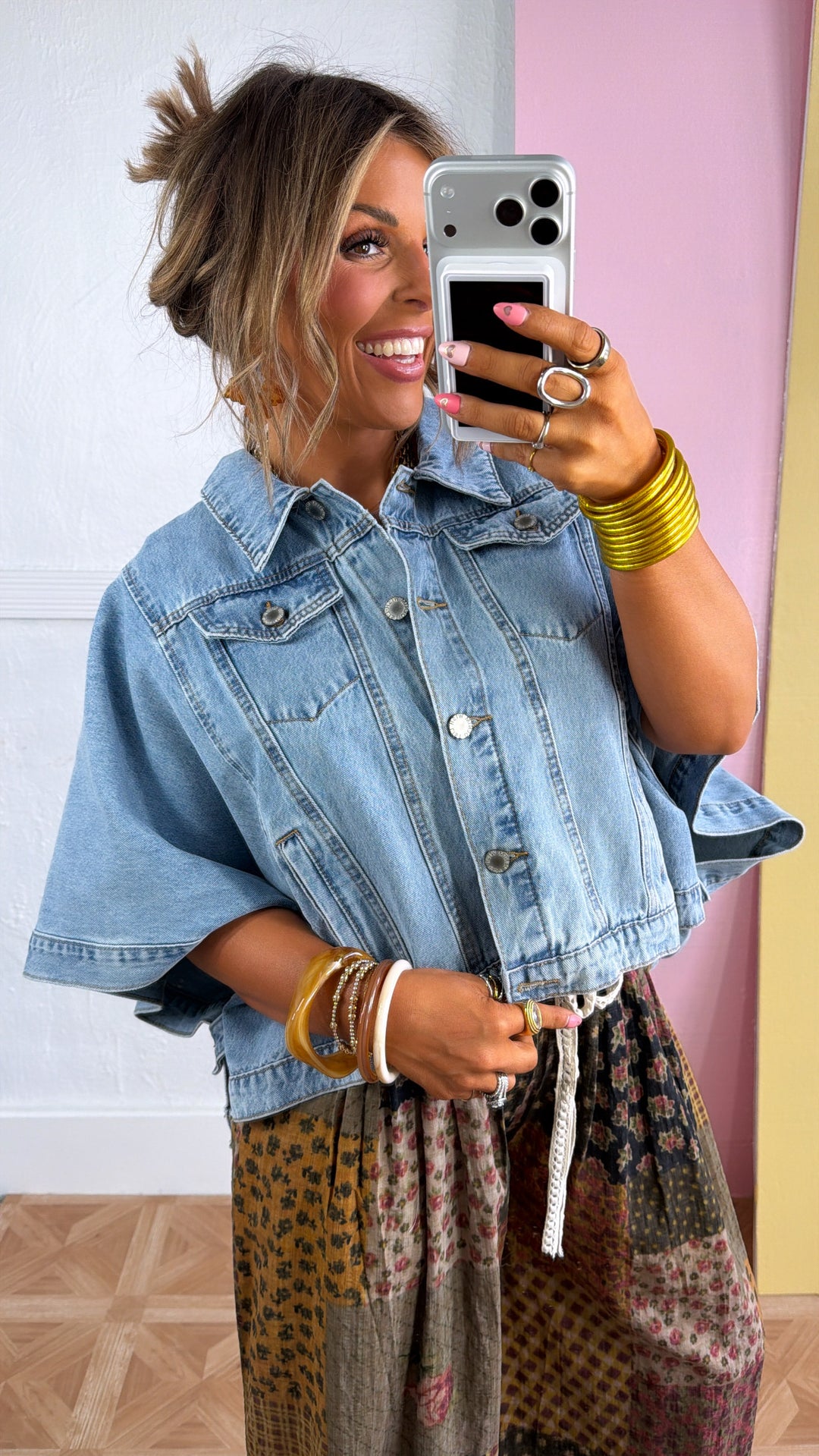 Poncho Dreams Pullover, Denim