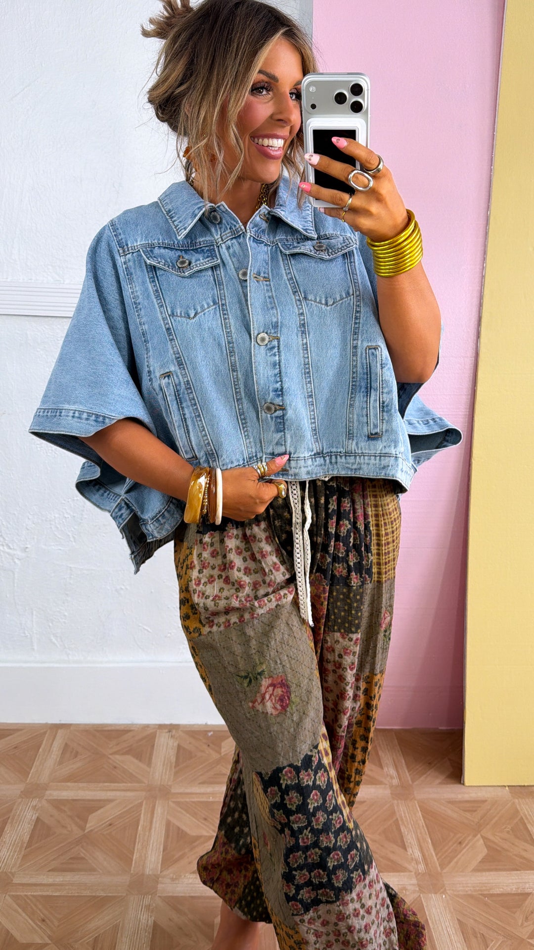 Poncho Dreams Pullover, Denim