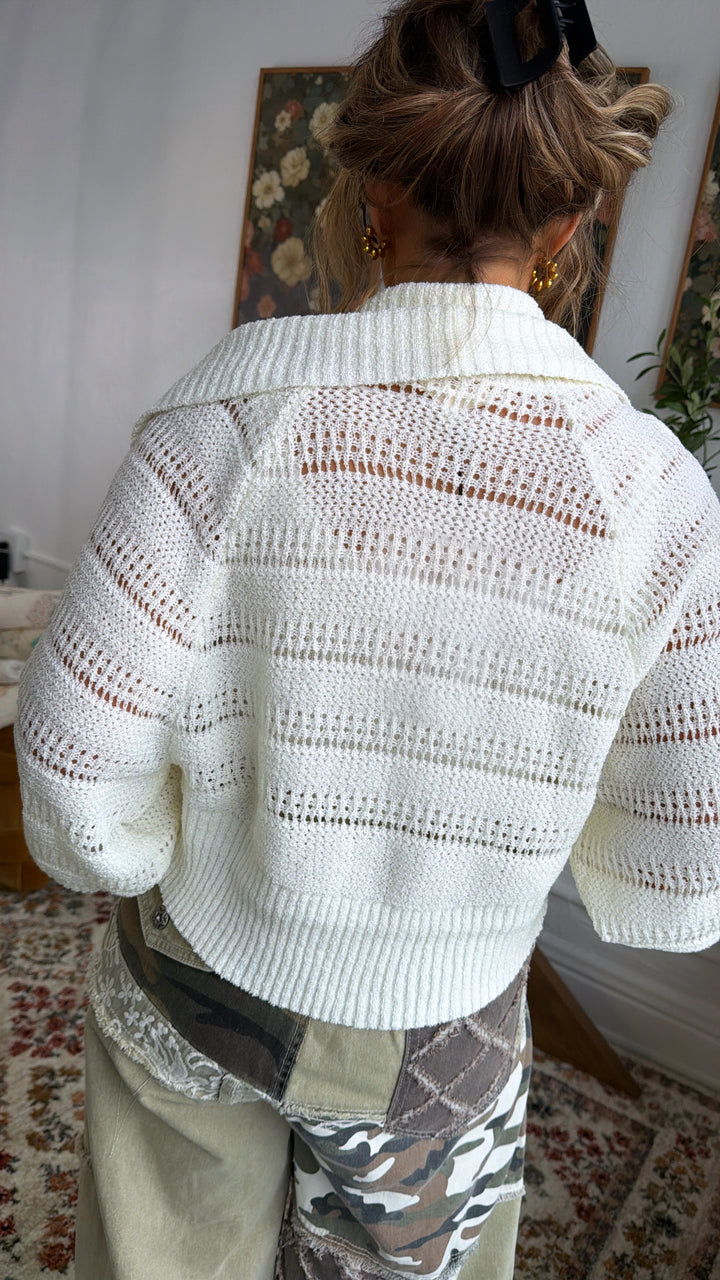 Easy Spring Cardigan & Tank Set, Off White