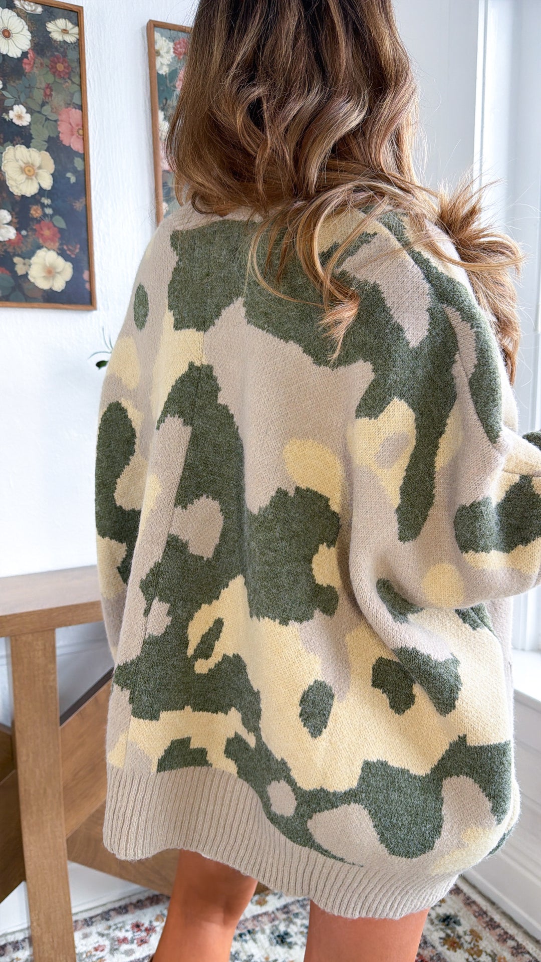 Camo Chill Cardigan, Taupe