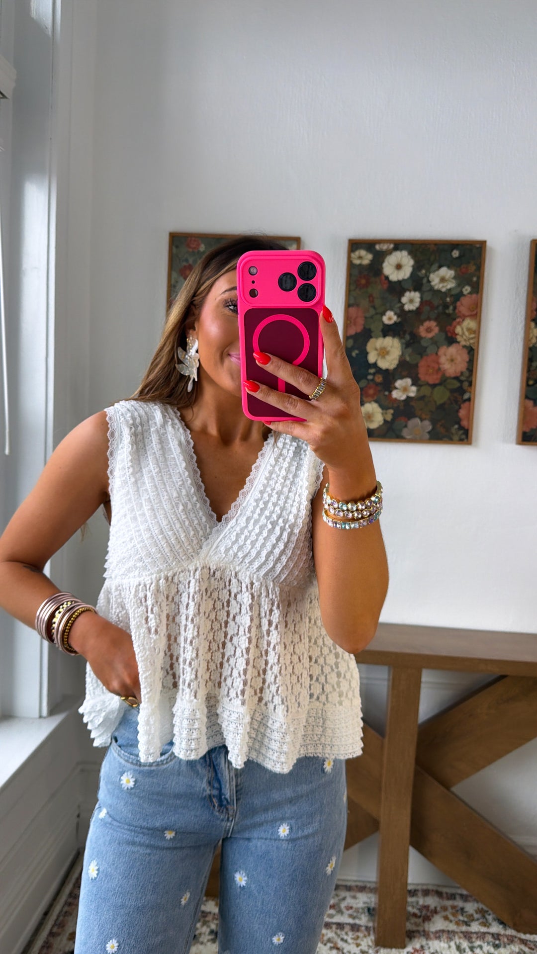 Airy Knit Top, Ivory