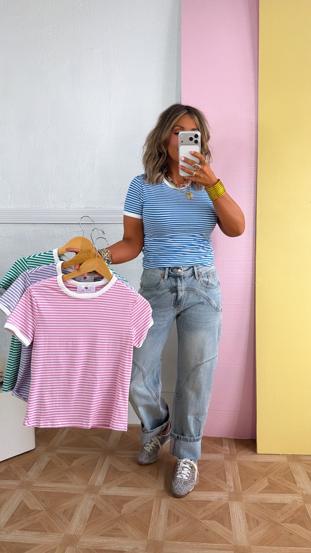 SAIGE: Studio Ready Barrel Jeans, Medium Light