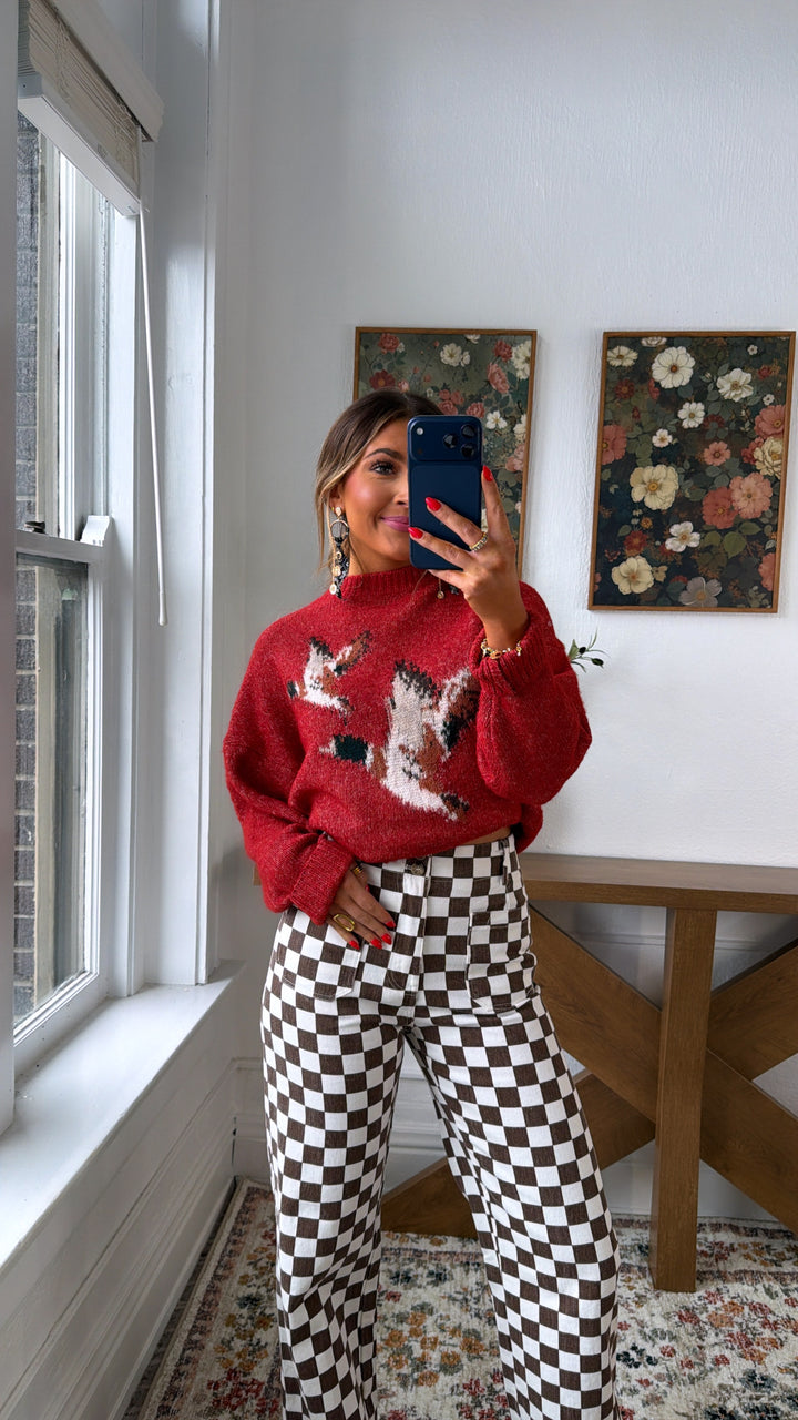 Mallard & Co Sweater, Vintage Red