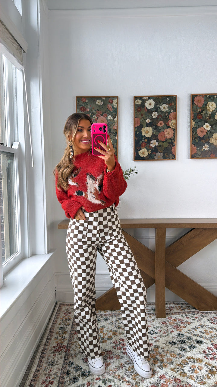 Mallard & Co Sweater, Vintage Red