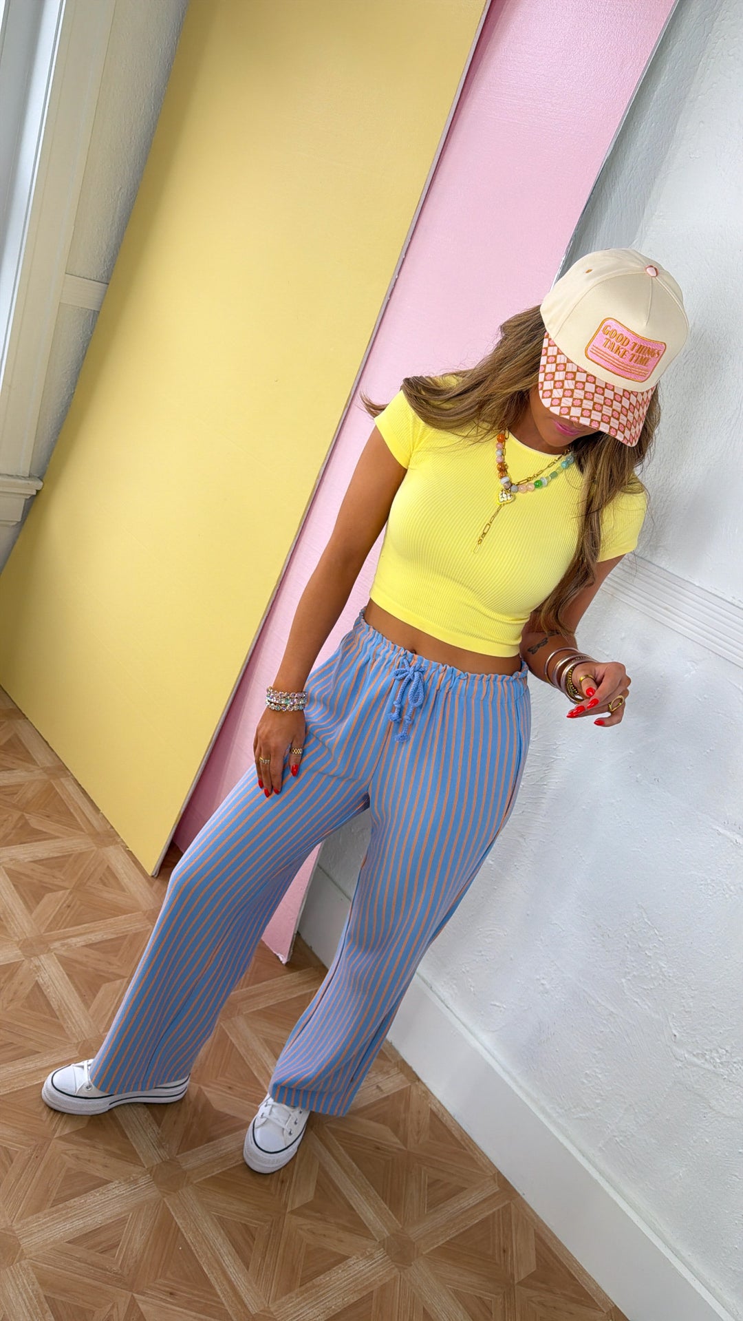 Ribbed Crop Baby Tee, Butter Yellow