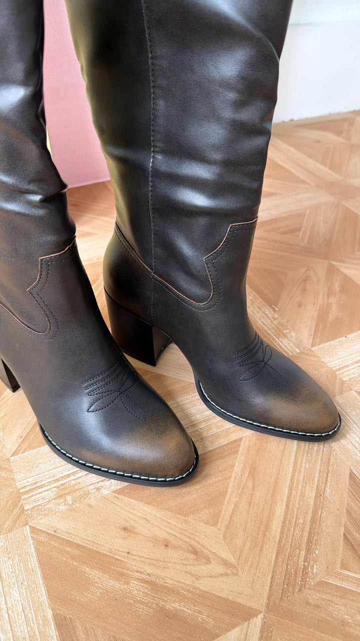 Willowmere Knee High Boots, Brown