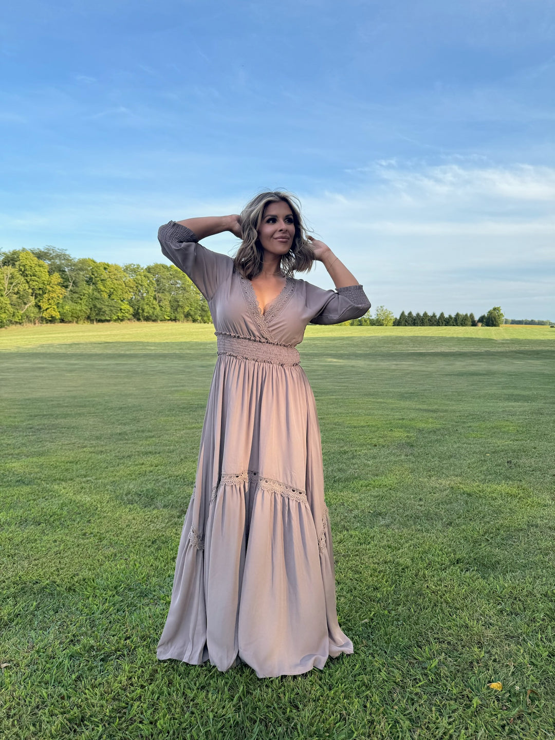 ECB Exclusive: Most Admired Maxi Dress , Taupe ECB Exclusive: Most Admired Maxi Dress , Taupe