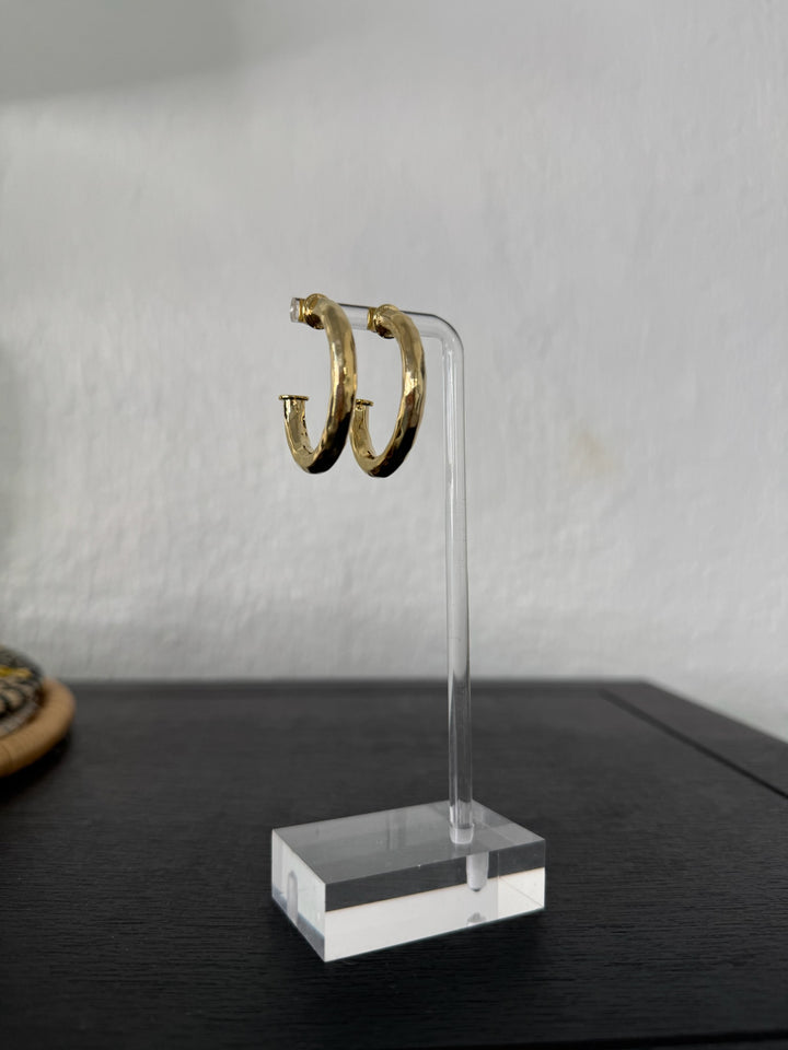 Hammered Hoop, Gold