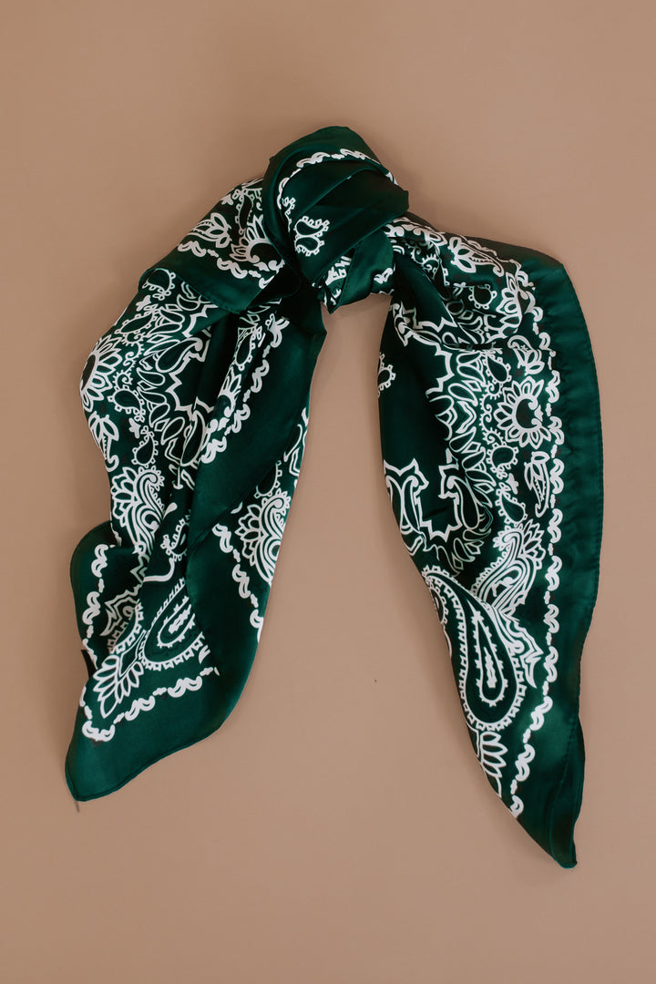 Corbin Paisely Neckerchief , Hunter Green