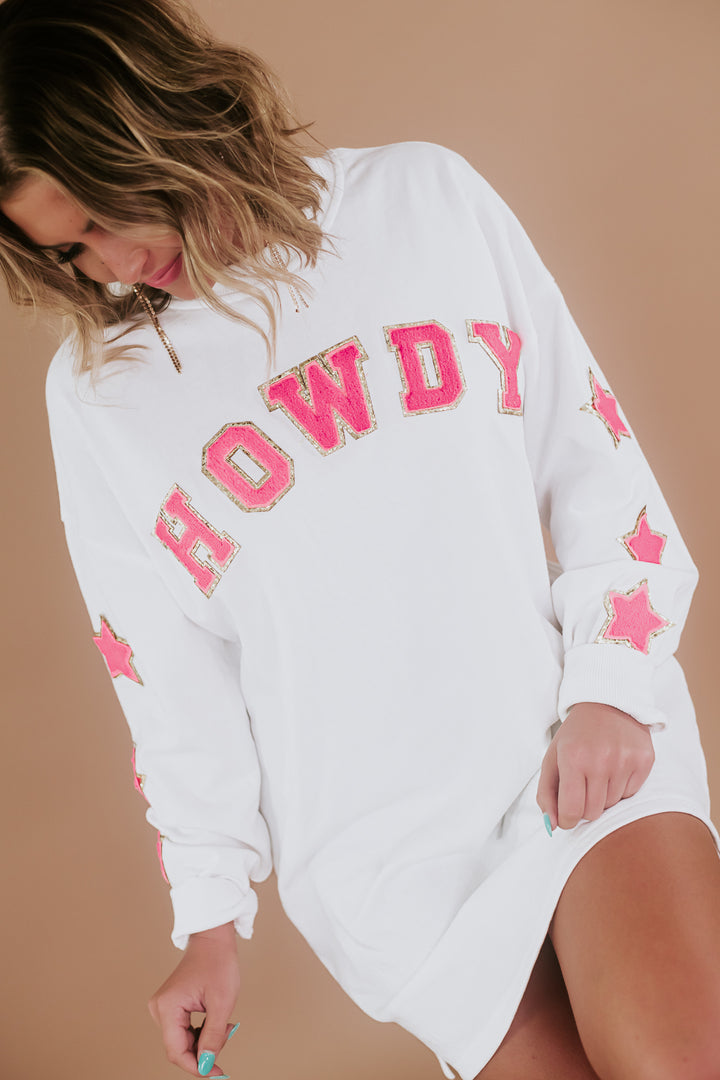 Howdy Patch Sweatshirt, Ivory
