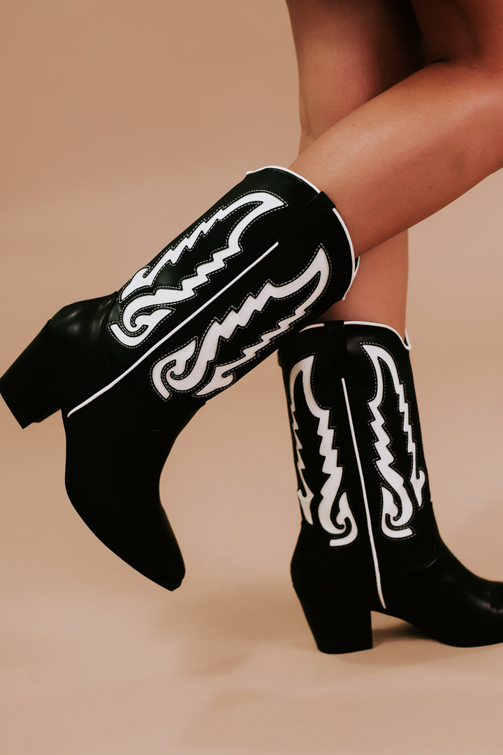 Western Revival Boot, Black