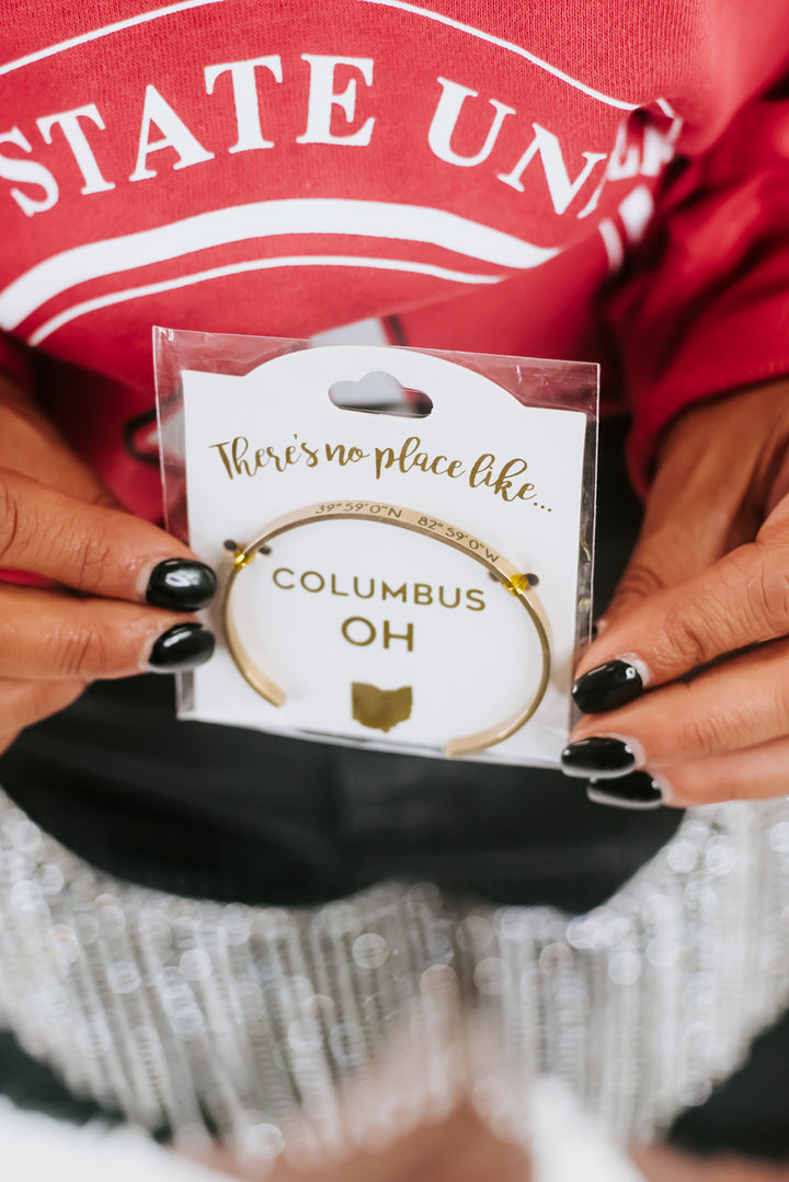 Columbus Cuff Bracelet , Gold