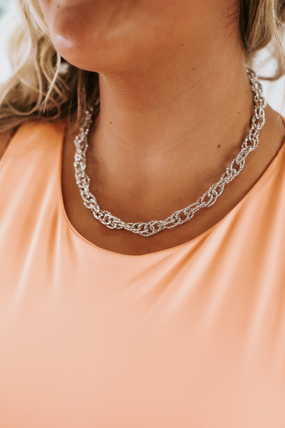 Giving Sass Chain Necklace , Silver
