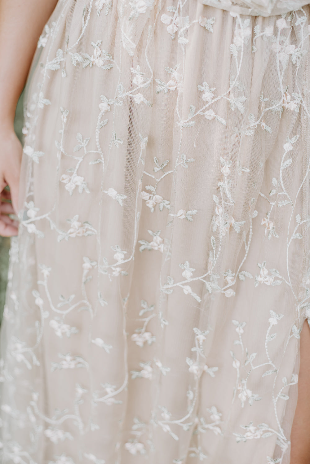 ECB Exclusive: Dreamy Floral Embroidered Maxi Dress