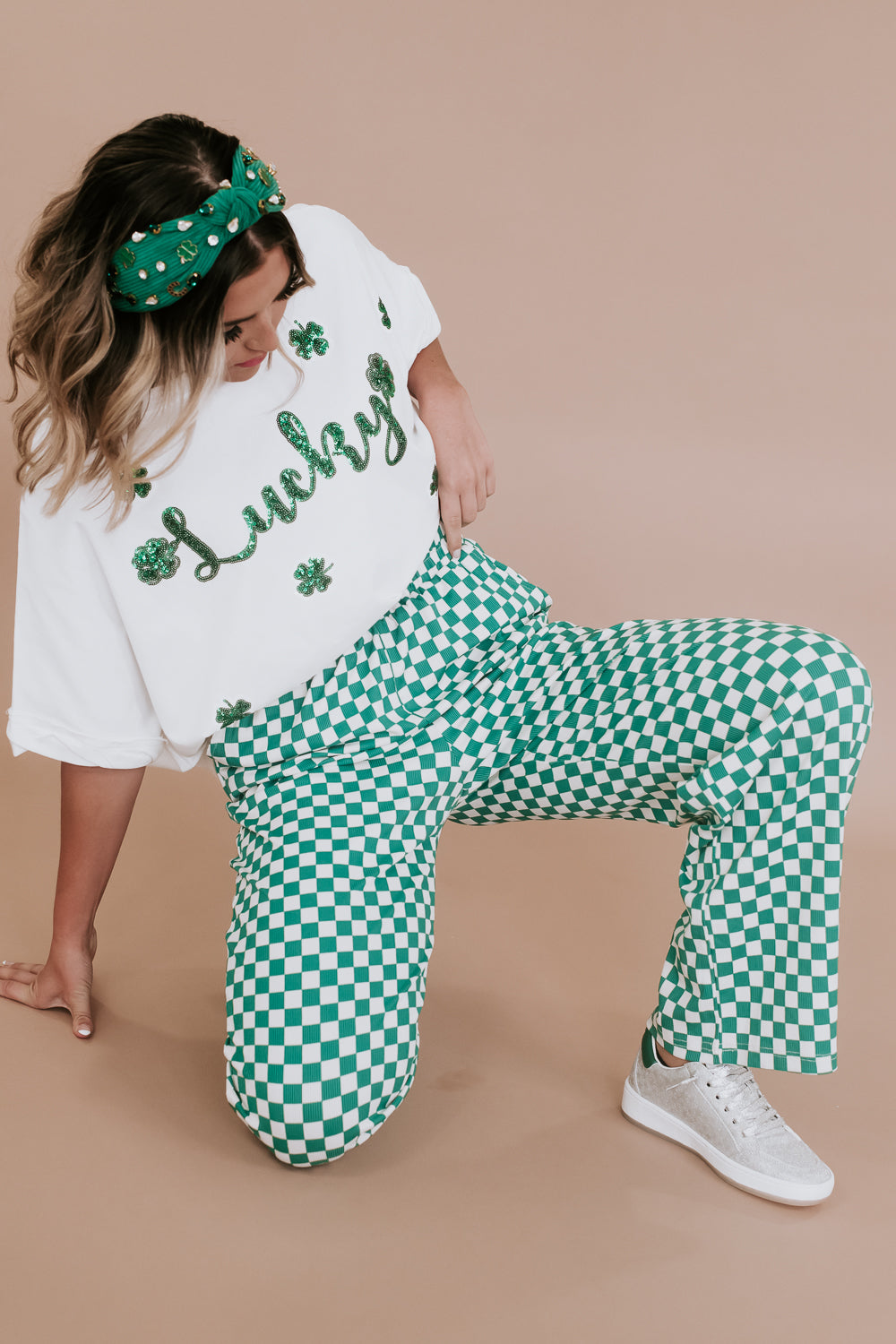 ECB Exclusive: Cooler Than You Checkered Pant, Green