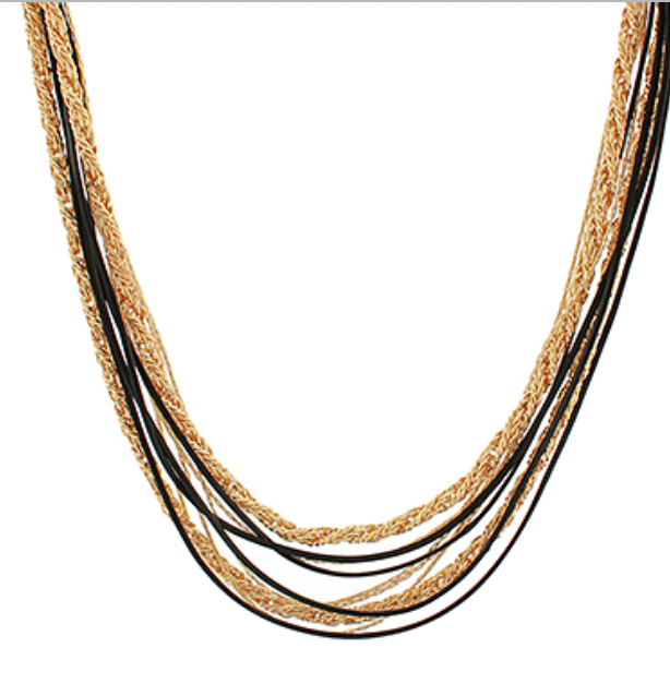 10 Layered Necklace, Black