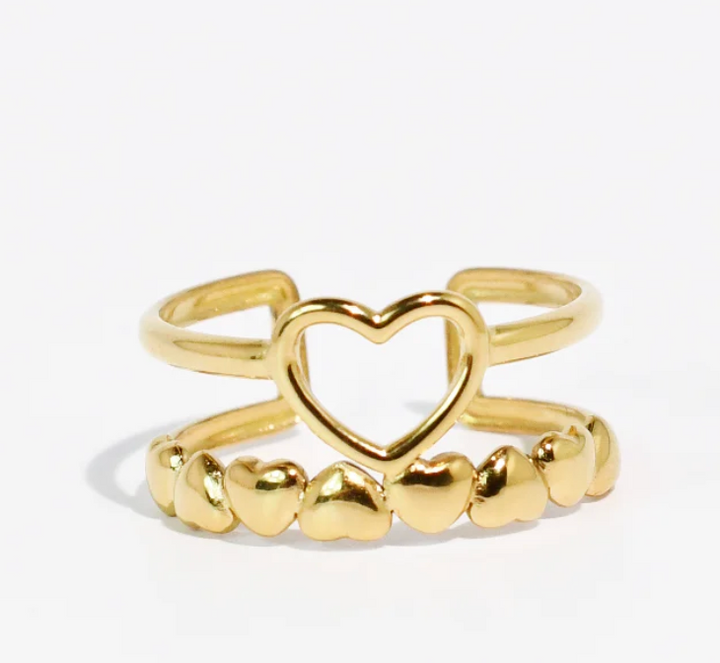 Double Heart Ring
