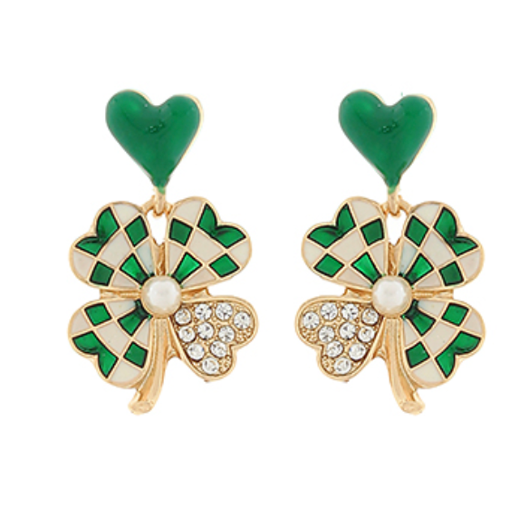 Checkered Charm Earring