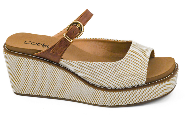Best Cushion Basic Wedge Sandal, Raffia
