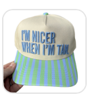 Im Nicer When Im Tan Trucker Hat
