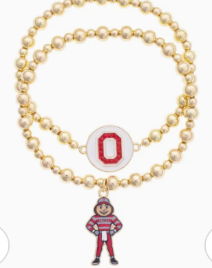 Ohio State Beaded Bracelet Set Of 2