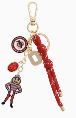 Ohio State Football Cluster Bag Charm in Red