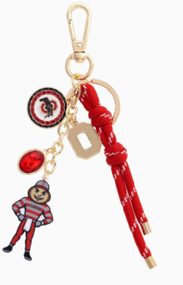 Ohio State Football Cluster Bag Charm in Red