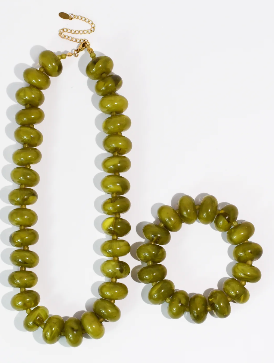Sugar Bead Set, Olive