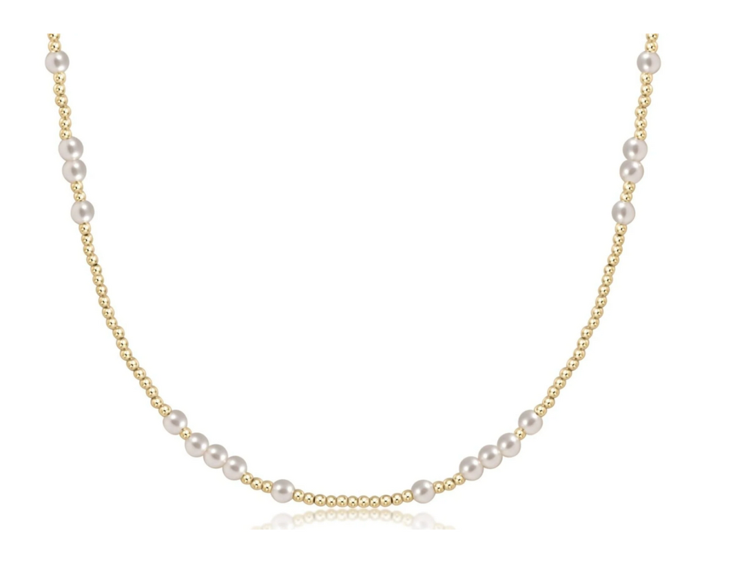ENEWTON: 15" Choker Beaded - Hope Unwritten Pearl 4mm