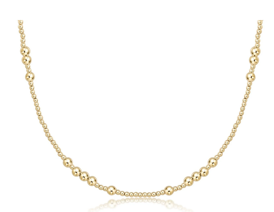 ENEWTON: 15" Choker Beaded - Hope Unwritten Gold 4mm