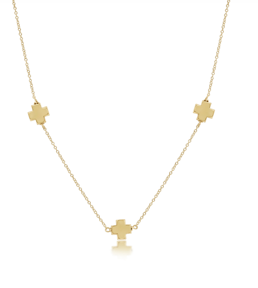 ENEWTON: 15" Choker Simplicity Chain Gold -  Signature Cross Gold