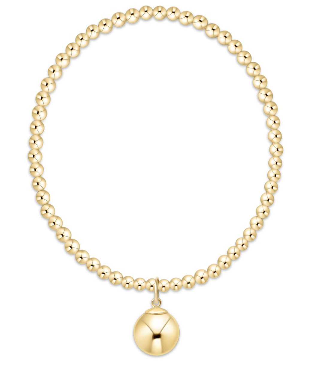 ENEWTON: Classic Gold 3mm Bracelet - Classic Gold 10mm Charm