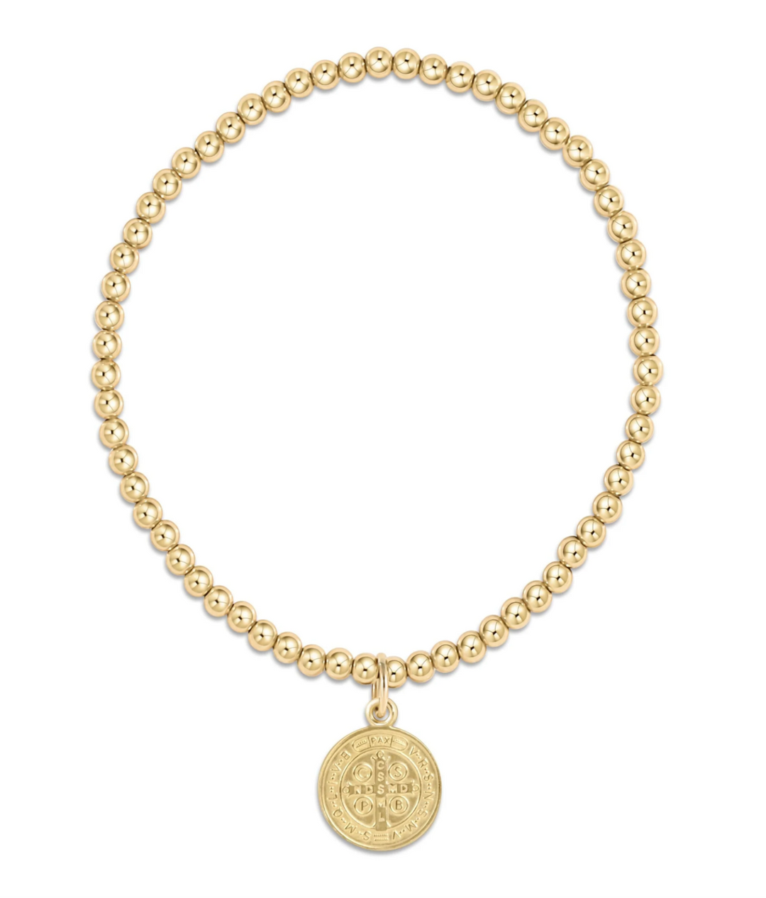 ENEWTON: Classic Gold 3mm Bracelet - Blessing Gold Disc