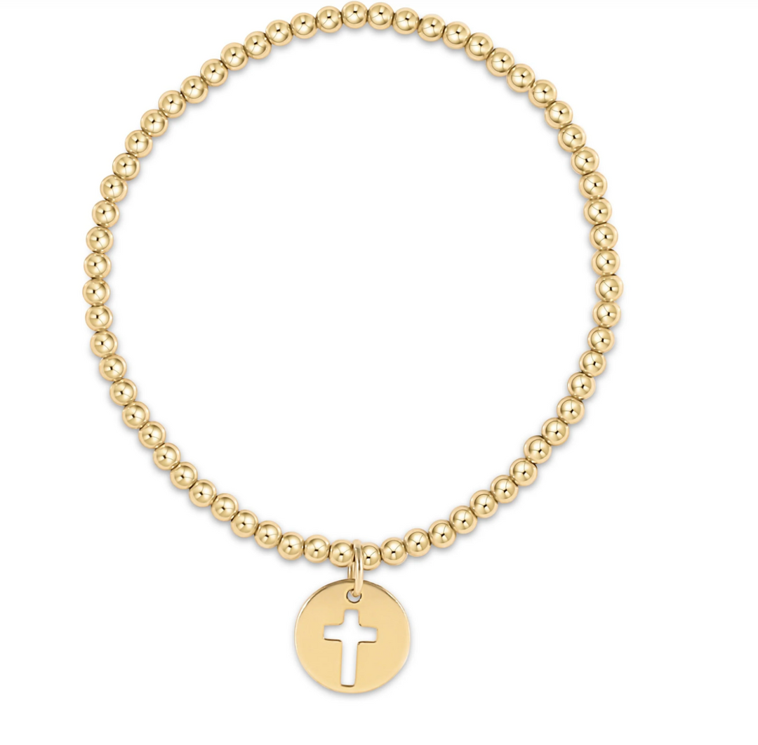 ENEWTON: Classic Gold 3mm Bracelet - Blessed Gold Disc